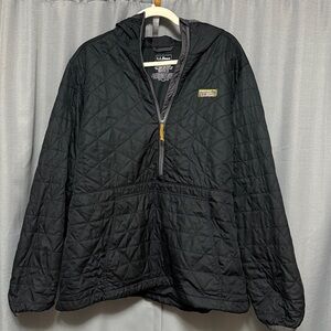 L.L. Bean Black Quilted Hooded Jacket size 2X